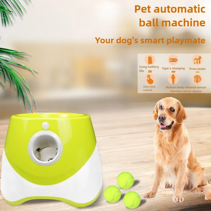 New Pet Dog Electric Tee Dog Outdoor Toy Tennis Machine Pet Throwing Machine Electric Toy