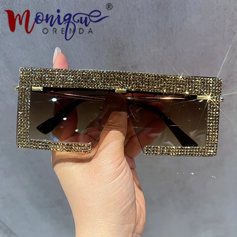 New Metal Frame Rimless Sunglasses Women 2023 Fashion Vintage Brand Designer Shades Eyewear Female Bling Goggle Sun Glasses