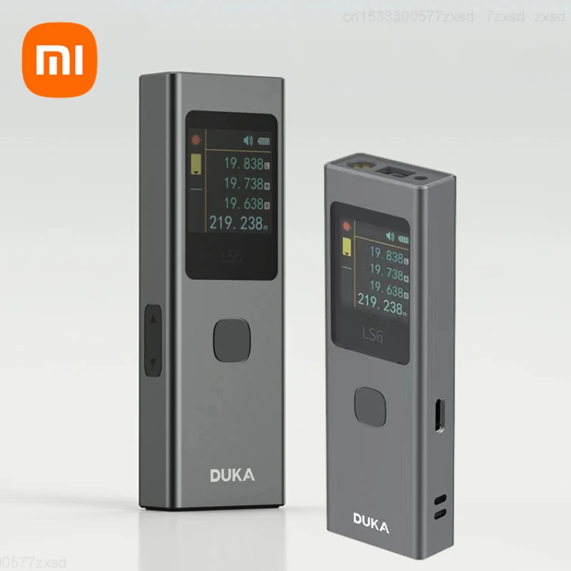 Xiaomi Duka-telêmetro Laser Recarregável Mini Medidor de Ângulo de Distância Ferramenta de Medição Portátil Line Marker Ls6 40m