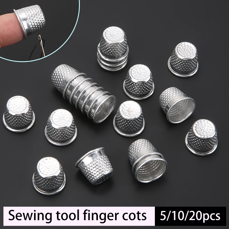 5/10/20pcs Antique Hard Metal Brass Sewing Thimble Needles Partner Finger Protector DIY Sewing Tools