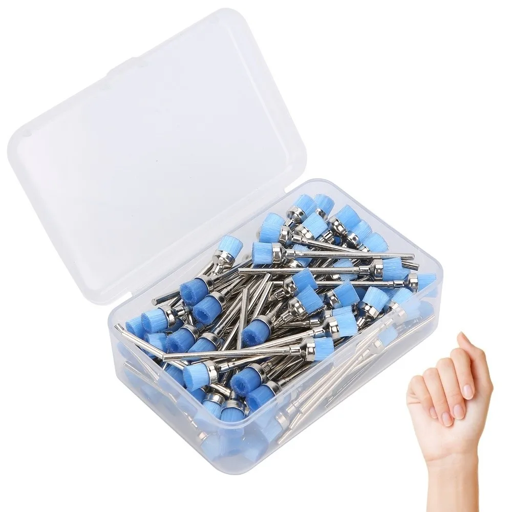 100pcs Stainless Steel Nail Dust Brush Cleaner Easy to Use Gap Cleaning Stainless Steel Nail Dust Cleaner Brush