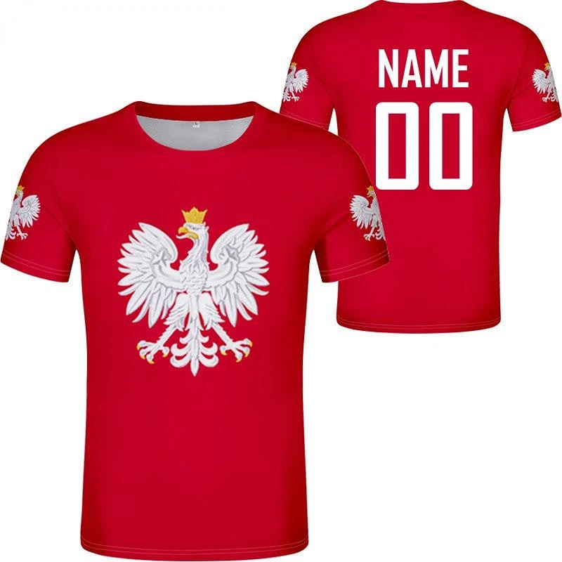 Custom Any Name Number Shirt Poland 3D T-Shirt Nation Flag Pl Republic Polska Polish Country For Men Women Gifts