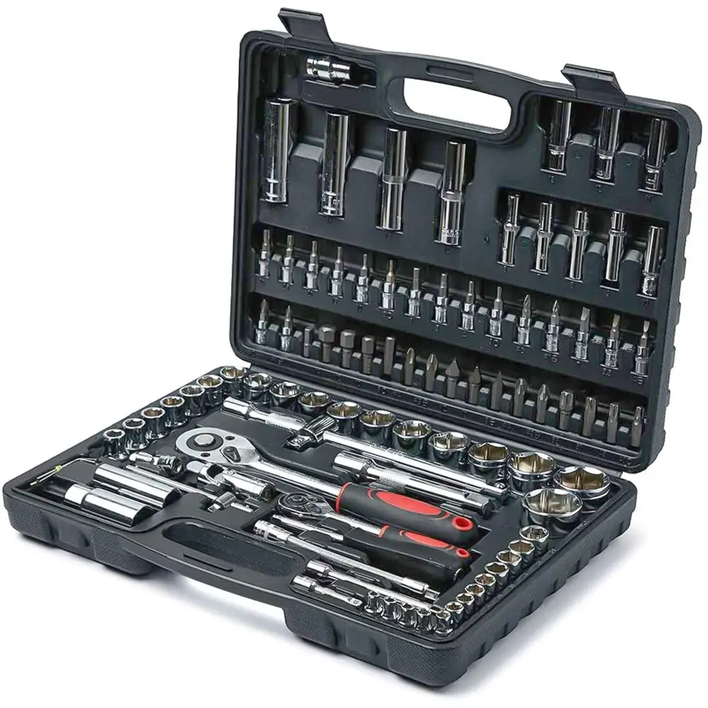 High Quality 94 Pc Socket Steel Tool Set Vehicle Repair Wrench Screwdriver Ratchet Socket Tool Kit Multifunctional Tool Set
