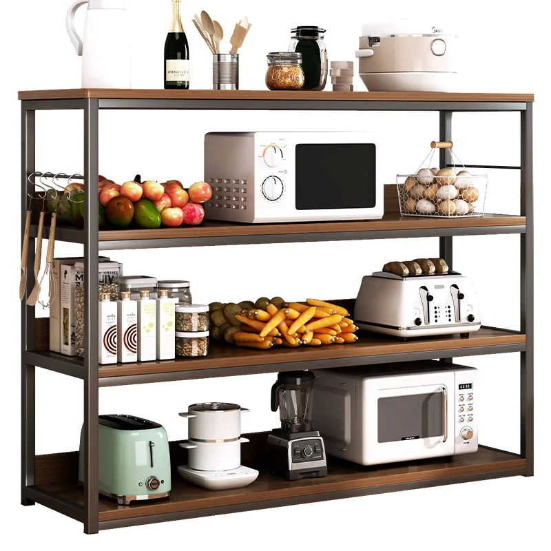 

Multi-layer floor-to-ceiling kitchen microwave oven rack storage rack living room bedroom snacks open sundries storage rack