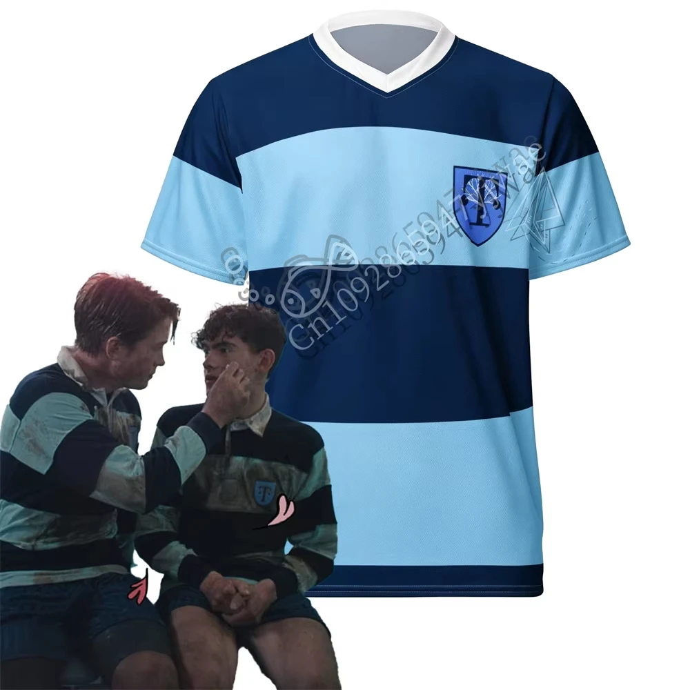 Heartstopper Replica Shirt Nick Nelson Charlie Spring Rugby Jersey School Uniform Unisex Sportswear Couples Tee Men T-Shirts