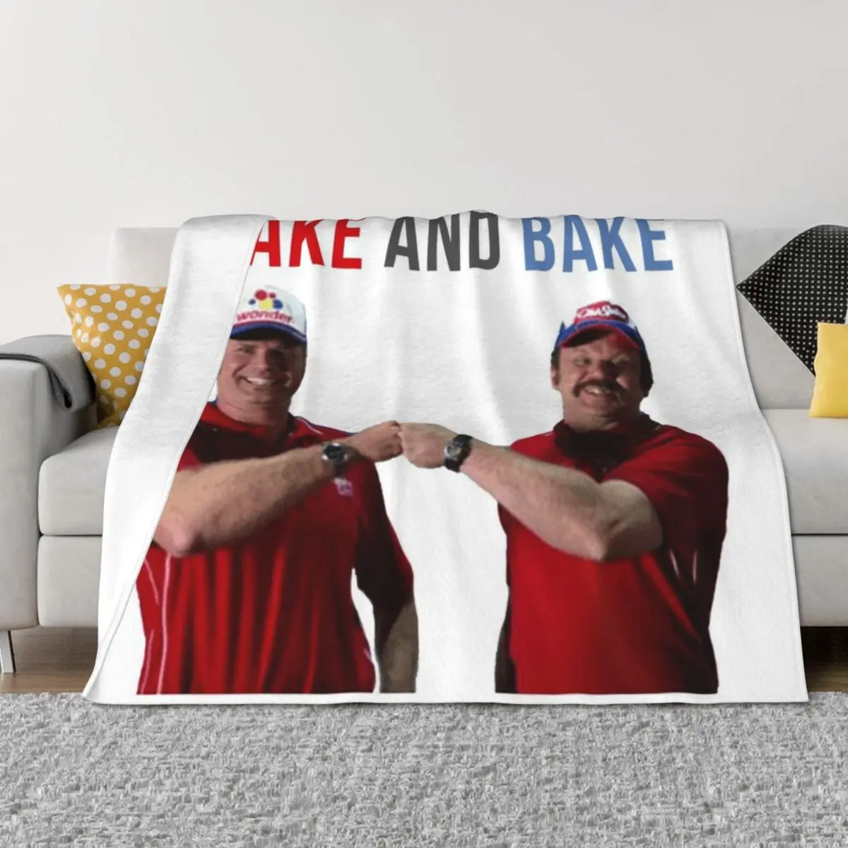 

Will Ferrell Talladega Nights Ricky Bobby Shake and Bake Throw Blanket blankets and throws Travel Soft Big Blankets