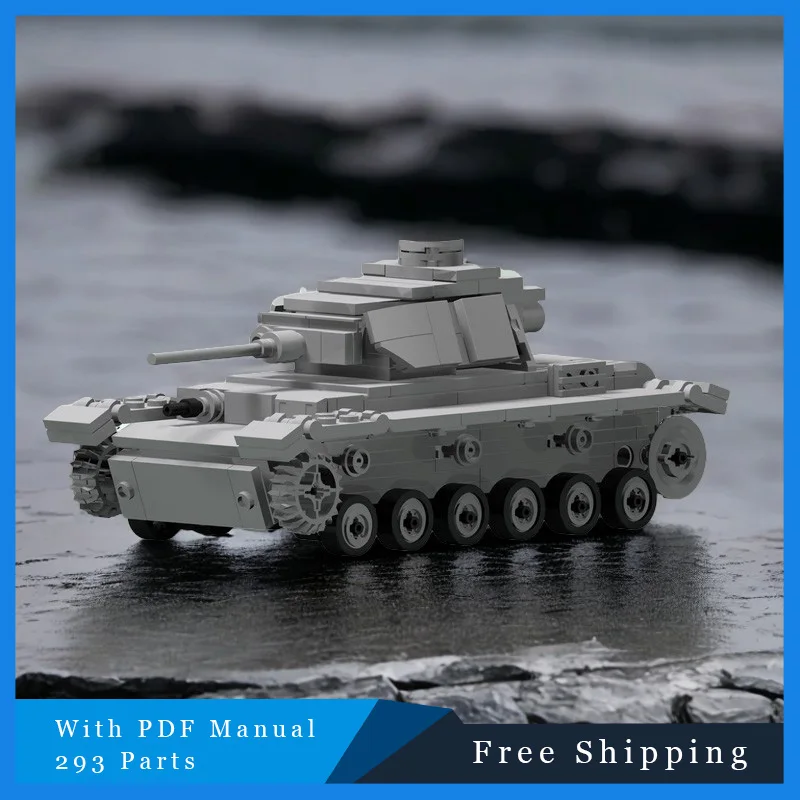 293 parti di tecnologia di carri armati di battaglia grigio chiaro, blocchi di costruzione modulari, modello di mattoni, giocattolo di assemblaggio per bambini, regali di compleanno di Natale