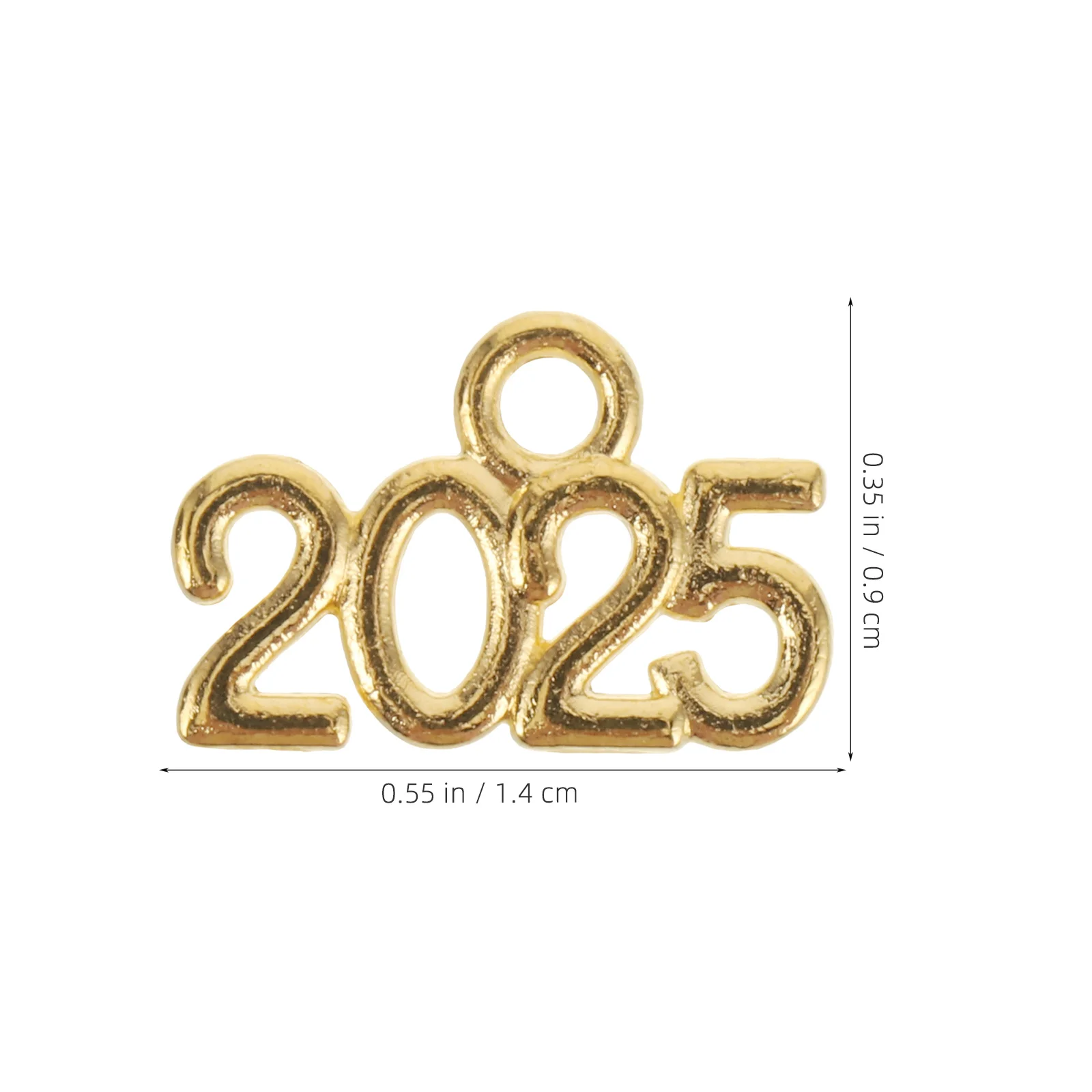 50 قطعة 2025 عدد السنة السحر DIY بها بنفسك خمر سبيكة مجوهرات اكسسوارات للقلائد أساور المعلقات التخرج شرابات معدنية