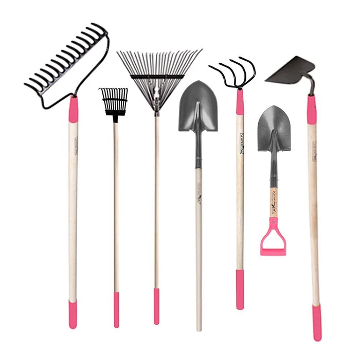 

Garden Tools Set for women -Shovel Forged Hoe Bow Rake