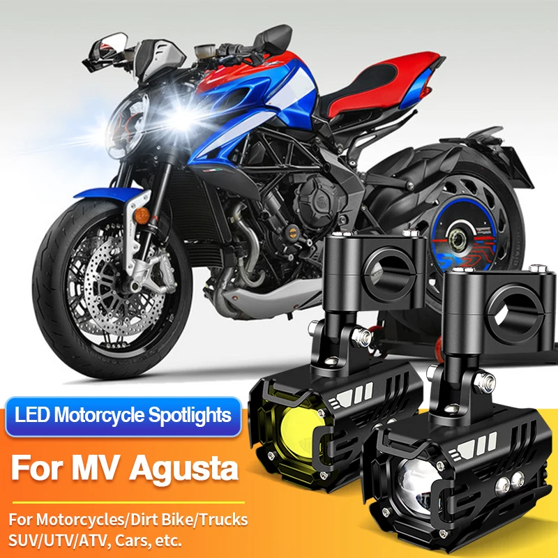 

1/2PCS LED Universal Motorcycles Headlights Fog Light UTV ATV 12V for MV Agusta Superveloce 800/S/800 AGO/Turismo Veloce R/800