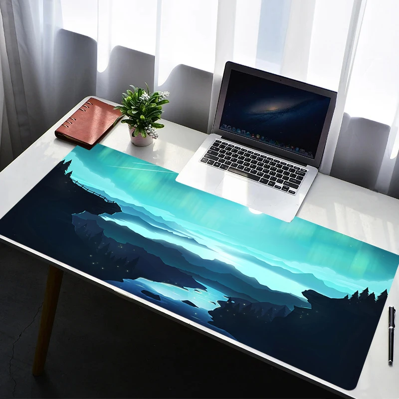 New Mouse Pad Natural Scenery Larger XXL 900x400 Speed Pc Computer Keyboard Pad Office Desk Mat Gaming Accessories Home Mousepad