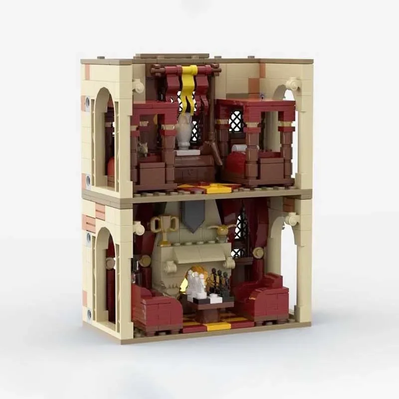 Moc blocos de construção conjunto sala comum popular hp filme modelo tecnologia tijolos diy montagem brinquedos conjunto construção presentes