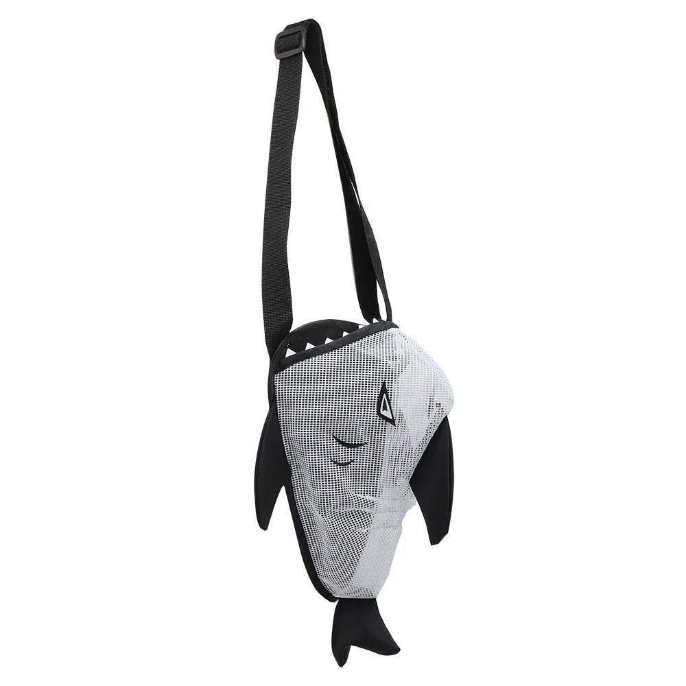 

Creative Cute Cartoon Kids Shark Beach Bag Portable Lightweight Mesh Storage Bag with Adjustable Strap Children's Crossbody Bag