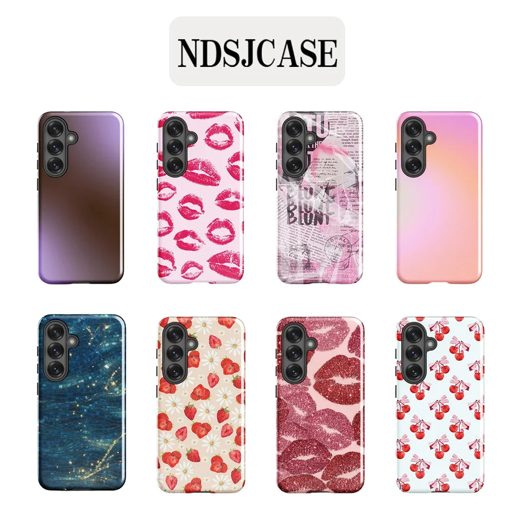 Luxury Clmj espresso peachy Phone Case for Samsung Galaxy S20 S23 S24 S25 S26 FE Plus Ultra Edge 4G 5G Double-layer Back Cover