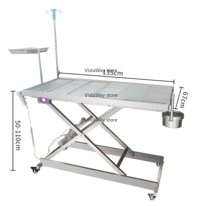 

Pet Operating Table Recyclable and Durable Electric Lifting Treatment Table Stainless Steel Cat Dog Full Body Examination Table