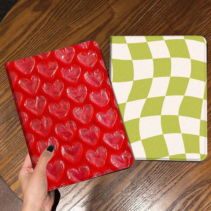 

Red Heart Shaped Pattern Gift Tablet Case For Apple iPad Air Pro mini 1 2 3 4 5 6 7 8 9 11 M2 M3 M5 M4 5th 6th 7th 10th 11th