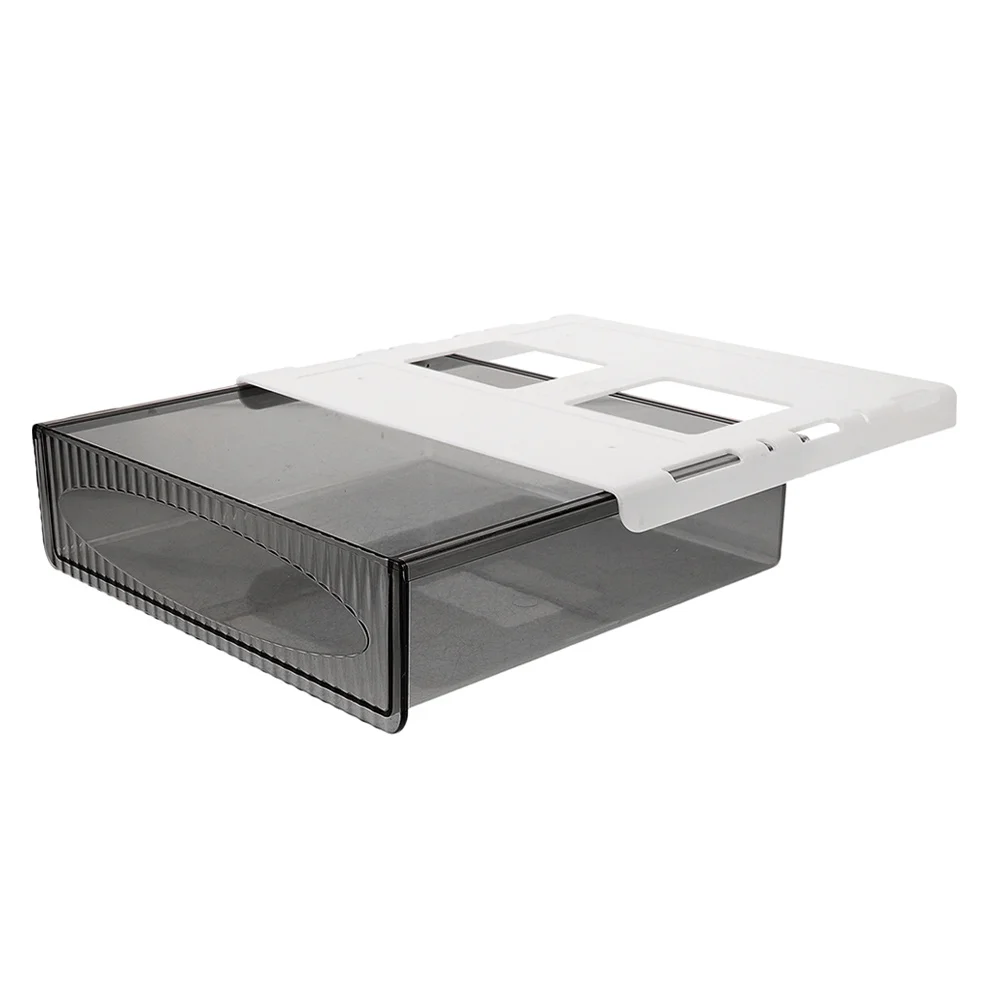 

Under Desk Drawer Organizer Plastic Adhesive Hidden Storage Box Large Capacity for Desktop Office Home Stationery Remote