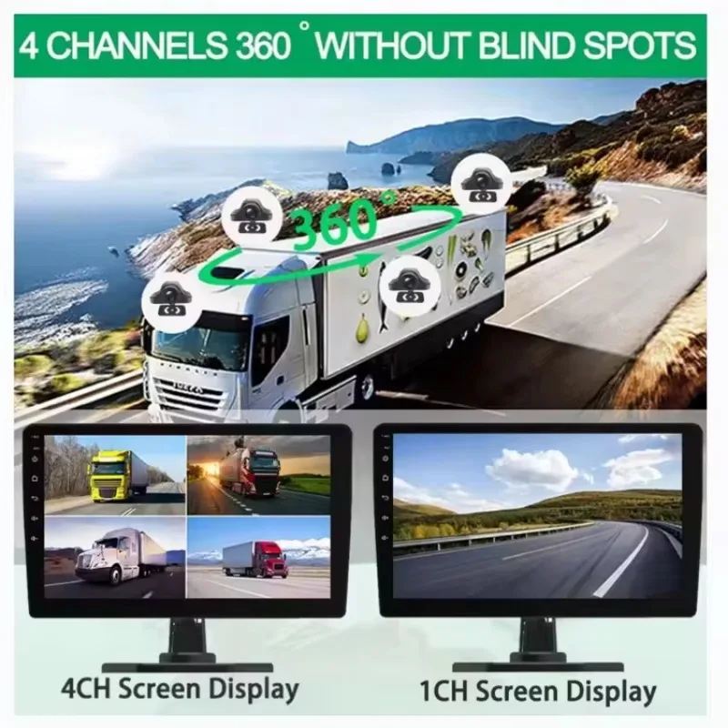 EMV 9 Inch Reverse Camera Display Wired Backup Camera Rear View Parking Kit for Caravan Van Truck RVS