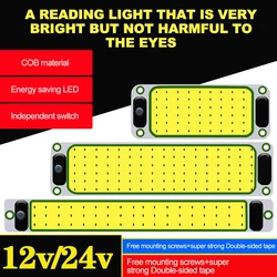 12-24V Car LED Light Reading Night Strip Light Neon Lights Automotive Ceiling Lamp with On Off Switch Led lights for Vehicles