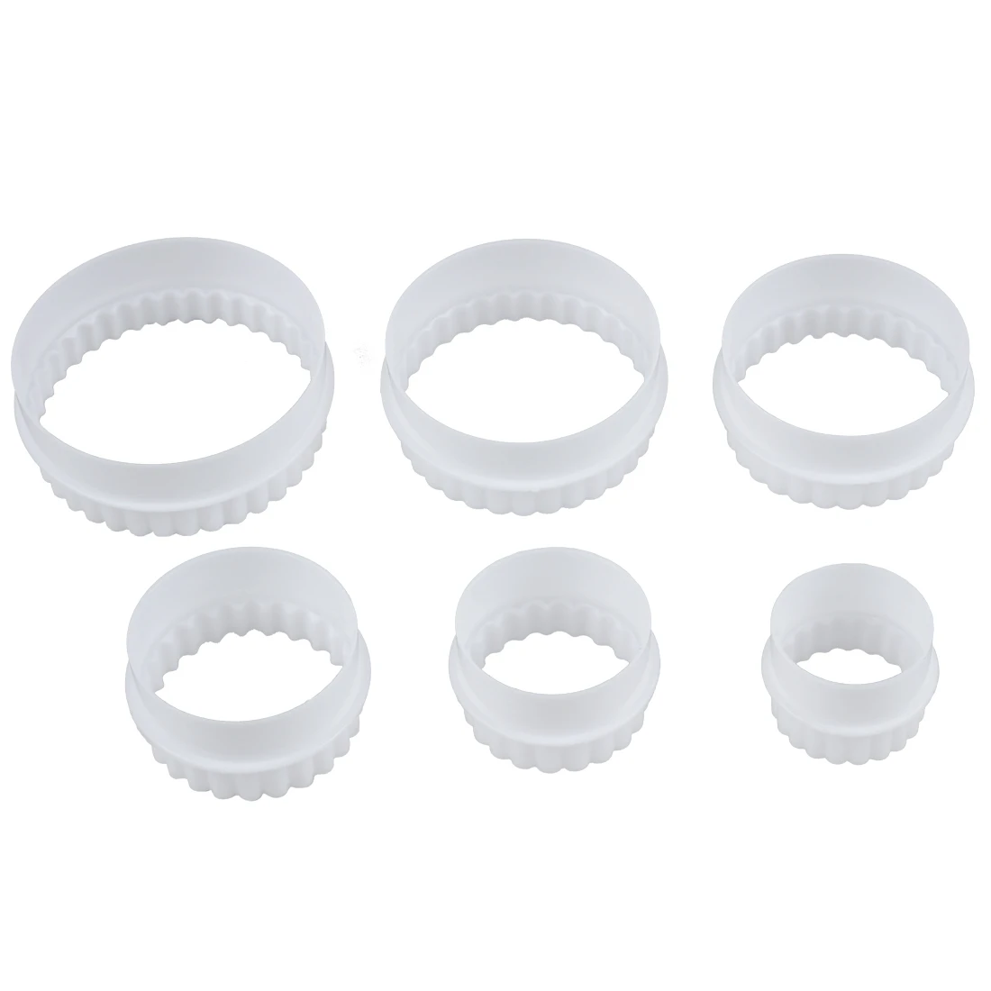 6 Pcs mould punch Pastry Biscuit Cake Fondant sugar paste Round Cutter