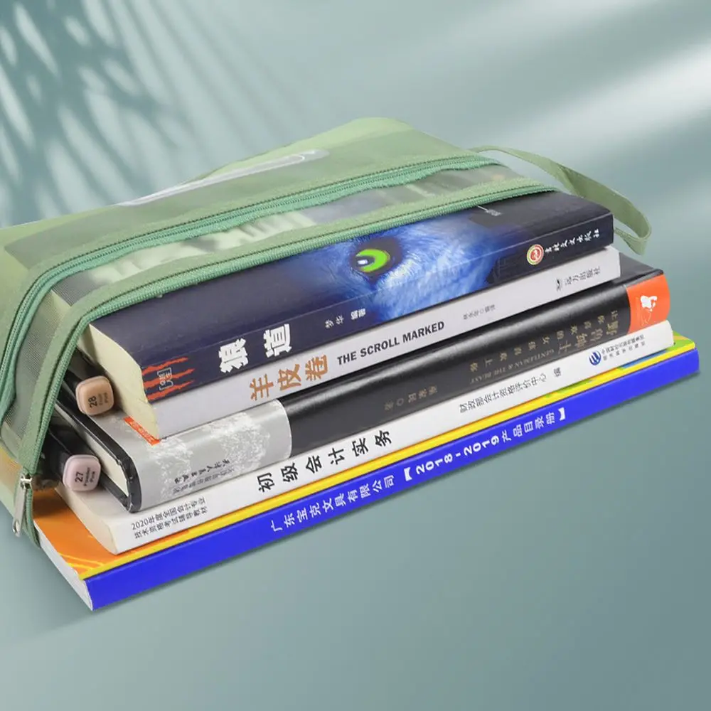 Subject Paper File Pocket School Office Supplies Protective Storage Handbag Zipper File Pocket A4 File Folder Bag Document Bag