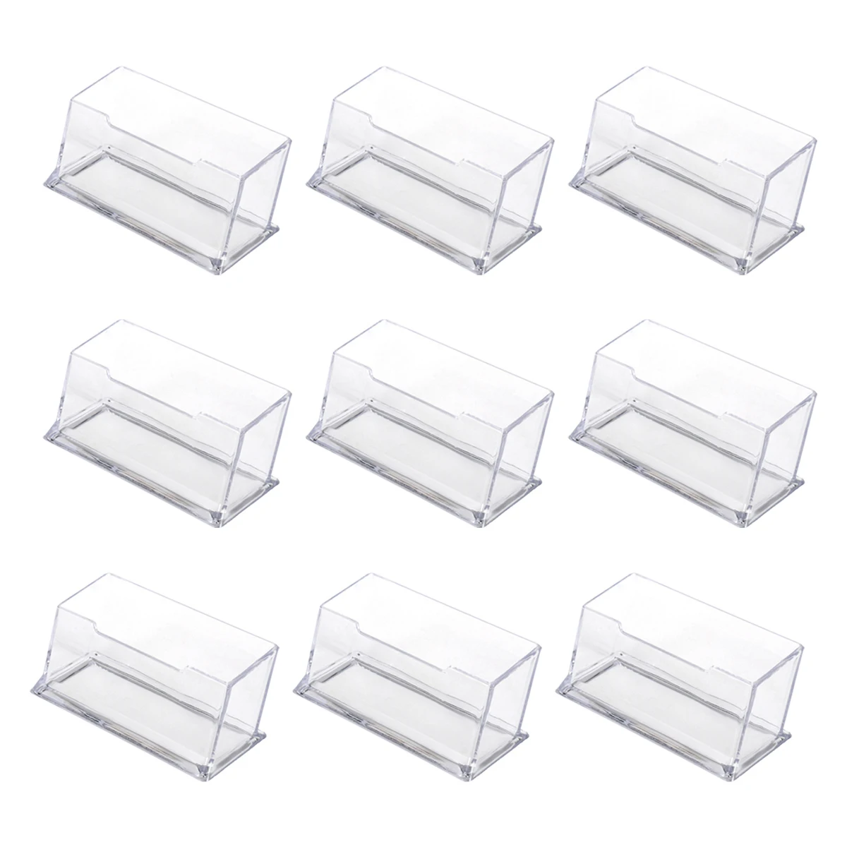 

10pcs Business Card Case Transparent Acrylic Holder Office Organizer Desk Supplies Safe Small Size Storage Solution