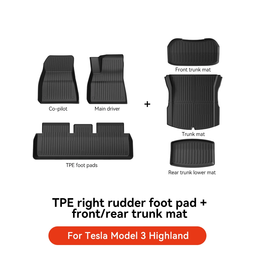 RHD Trunk Mat 6PCS