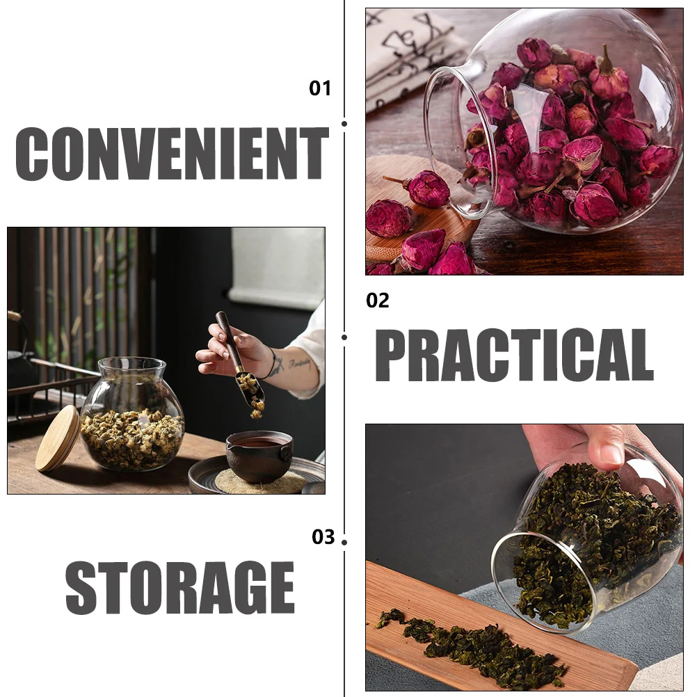 

Airtight Glass Jars Food Containers Bamboo Lids Tea Nut Snack Can Borosilicate Glass Lead Free Dishwasher Safe for Nuts