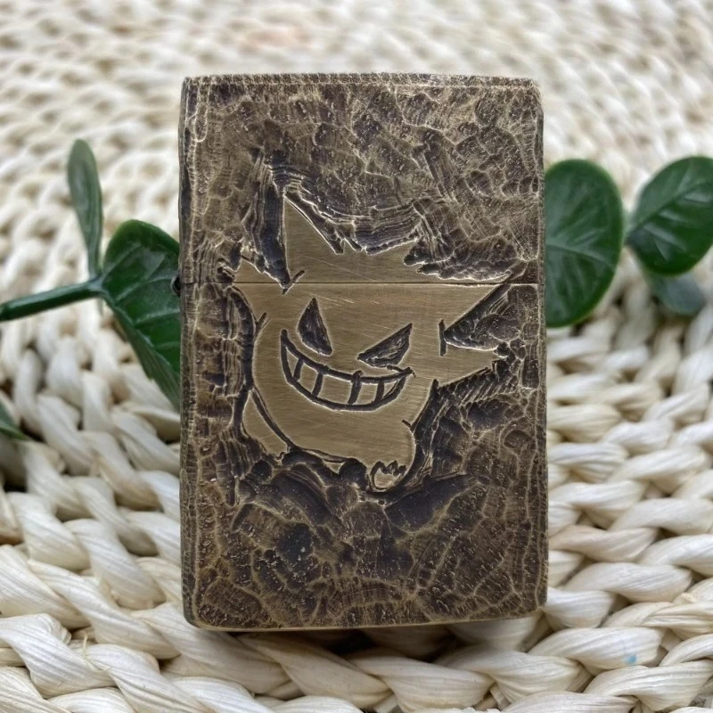 Zorro 902s Thickened Armor Brass Windproof Kerosenes Fire Old-fashioned Retro Old Version Hand-carved Smoking Accessories