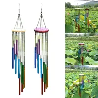 12 Tubes Wind Chimes Pendant Aluminum Tube Metal Pipe Wind Chimes Bells Outdoor Bells Garden Hanging Decorations