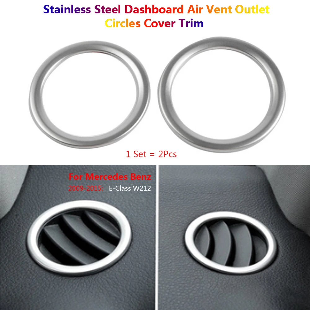 

Stainless Steel Car Interior Inner Dashboard Air AC Vent Outlet Cover Trim For Mercedes Benz E W212 Auto Para Accessories Coche