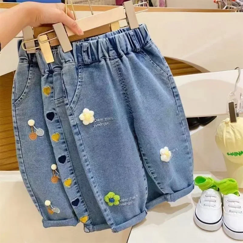 

Ambroidered Flower Girl Jeans Baby Boy Kids Jeans Girl Pants Daduhey Wide Leg Pants Harem Pants Clothes Bottoms