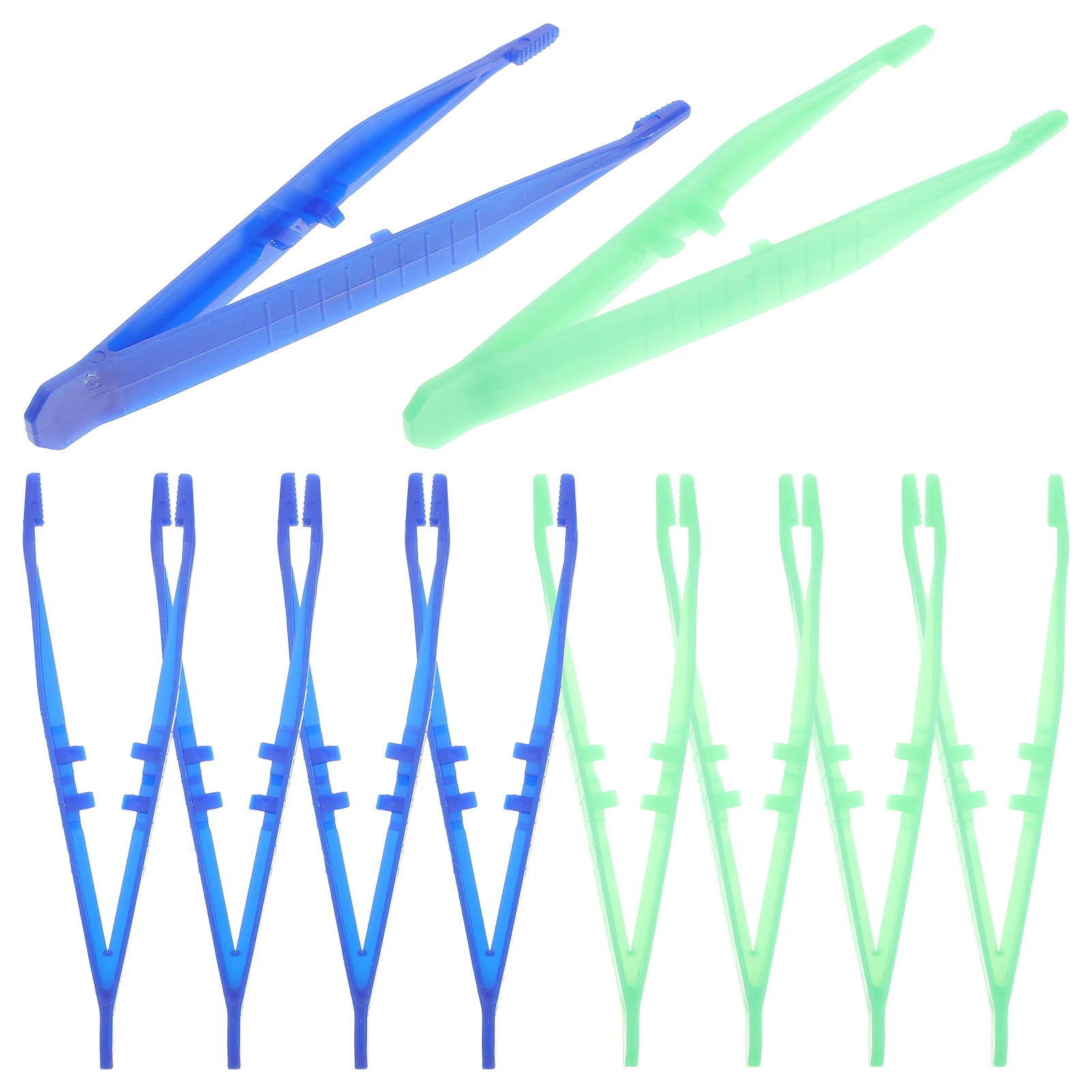ملاقط بلاستيكية للاستعمال مرة واحدة ، ملاقط حبات طبية ، مشغولات يدوية ، ألوان عشوائية ، تصنعها بنفسك ، 10 صوفي