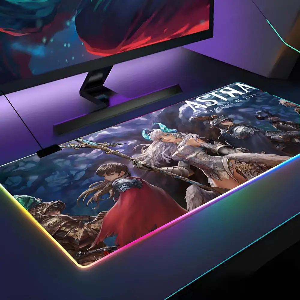 

ASTRA Knights Of Veda Mouse Pad RGB Backlit Mouse Pad Laptop Mouse Pad Laptop Gamer Computer Desk Gaming Accessories