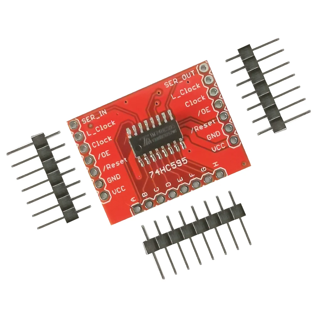 74HC595 DC 3.3V-5V Expansion Board Module Shift Register with 3pcs Needle SPI Interface