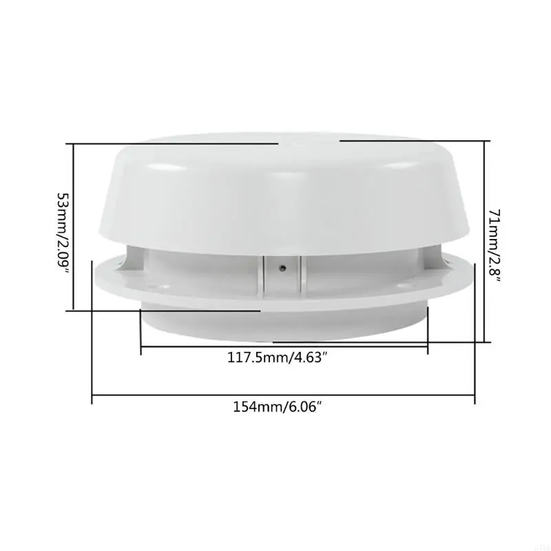 

U75E Plumbing Vent with/without Screen Vent Replacement RV Sewer Vent Easy Installation with 15.4cm Diameter