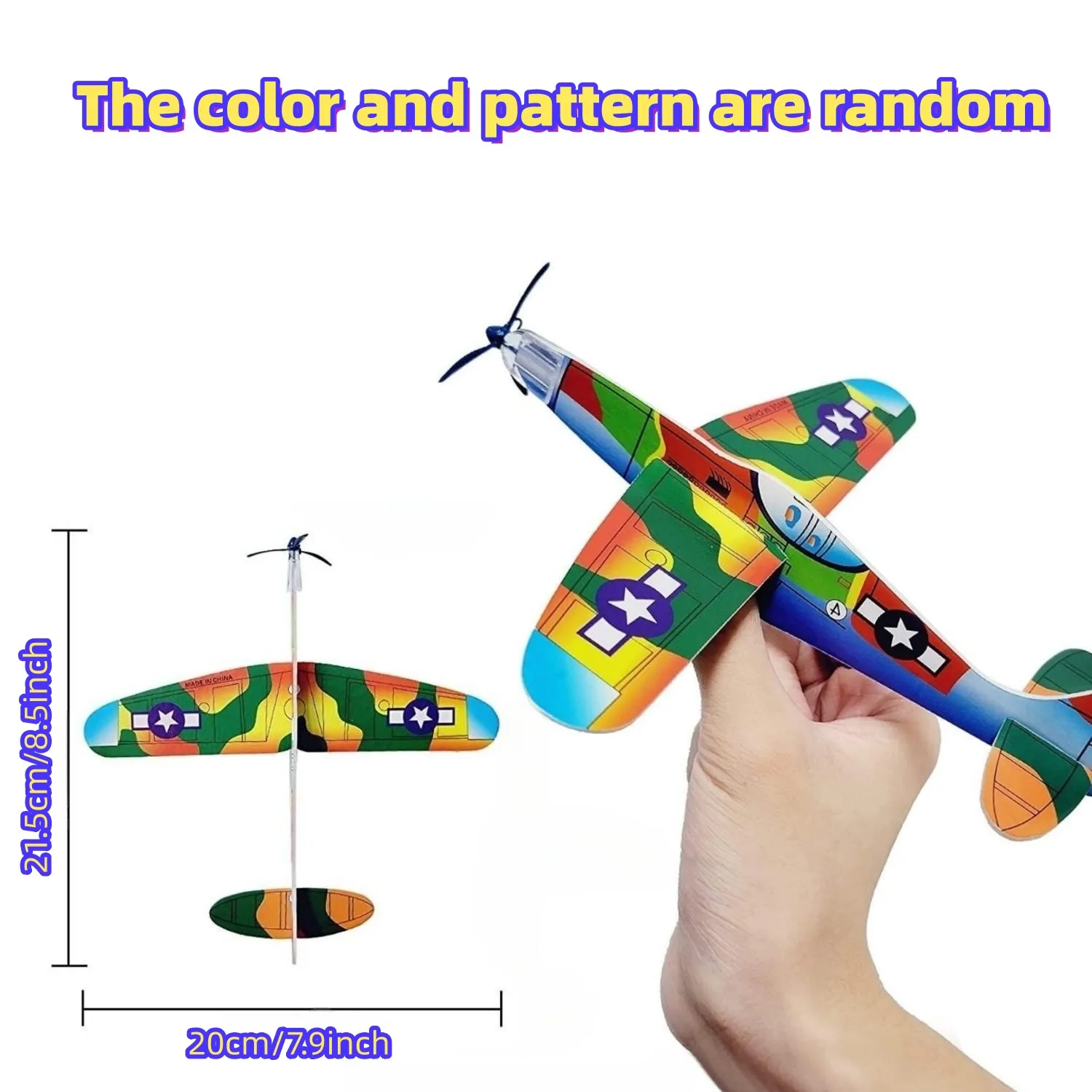 24 Pcs 8 Inch WW II Glider Planes - Birthday Party Favor Plane, Great Prize, Glider, Flying Models