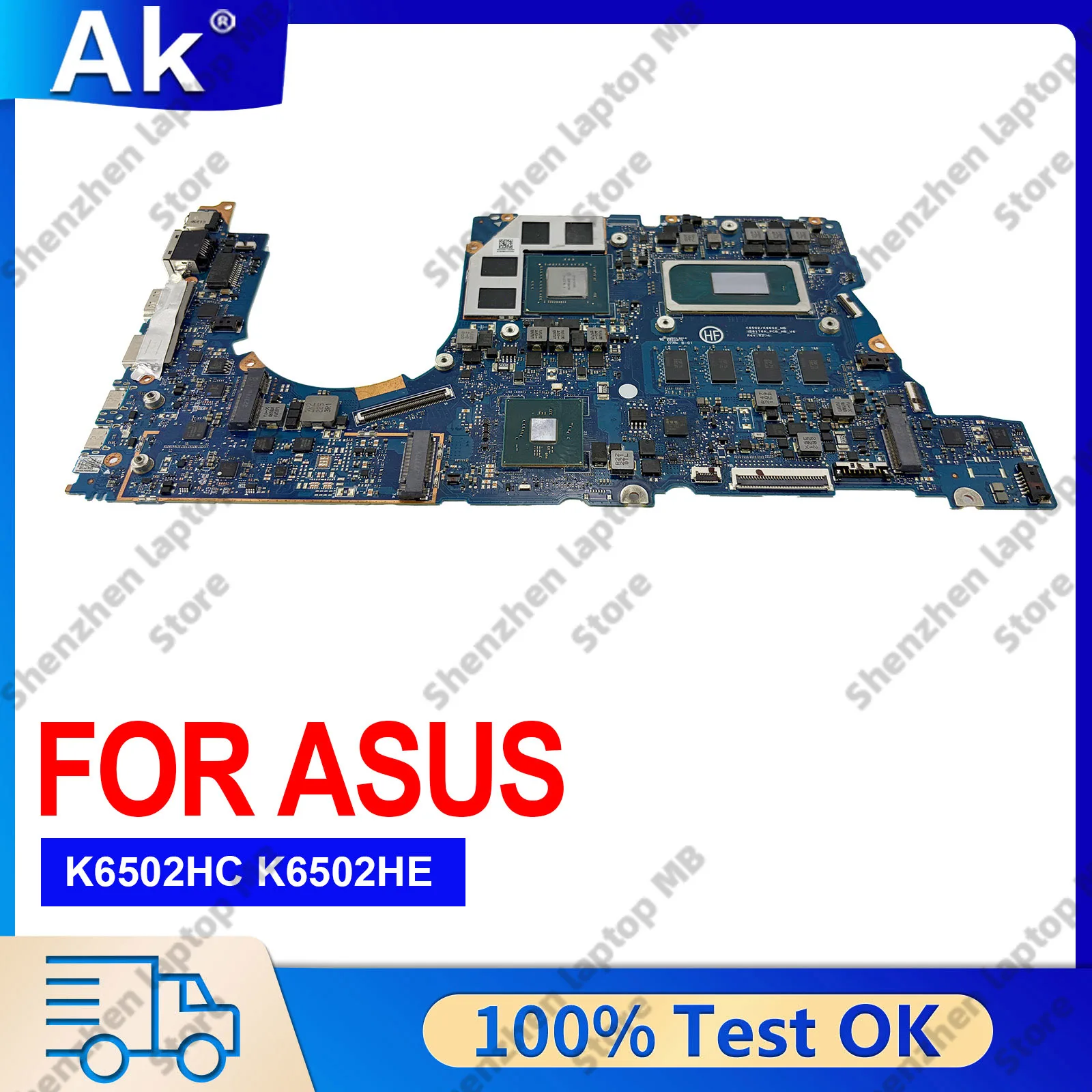 

K6502HC Laptop Motherboard For ASUS TUF Gaming K6502HE K6502H K6502HC Mainboard With 11th Gen I3 i5 i7 CPU 100% tests fast ship