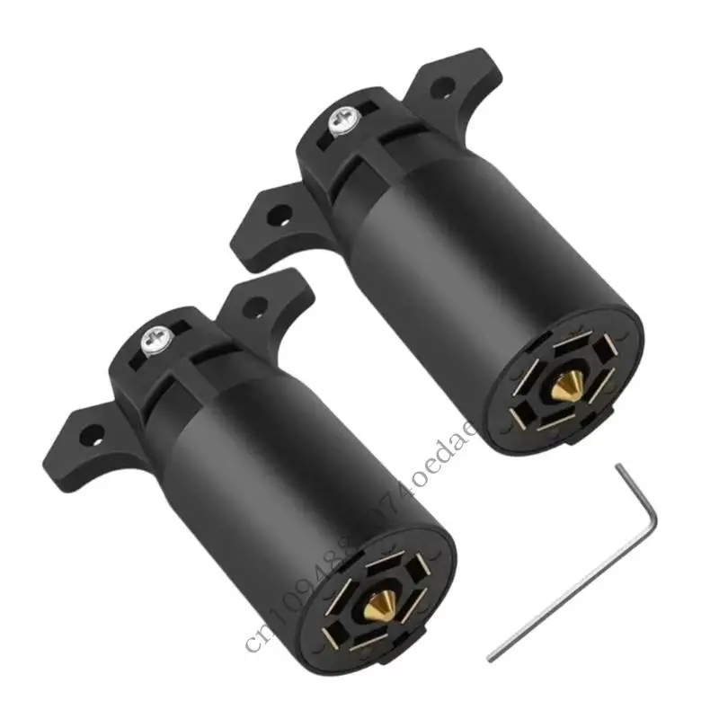 

Universal 7 Way Trailer Connector Plug For RVs And Towing Vehicles With Quick Design And Sturdy Construction