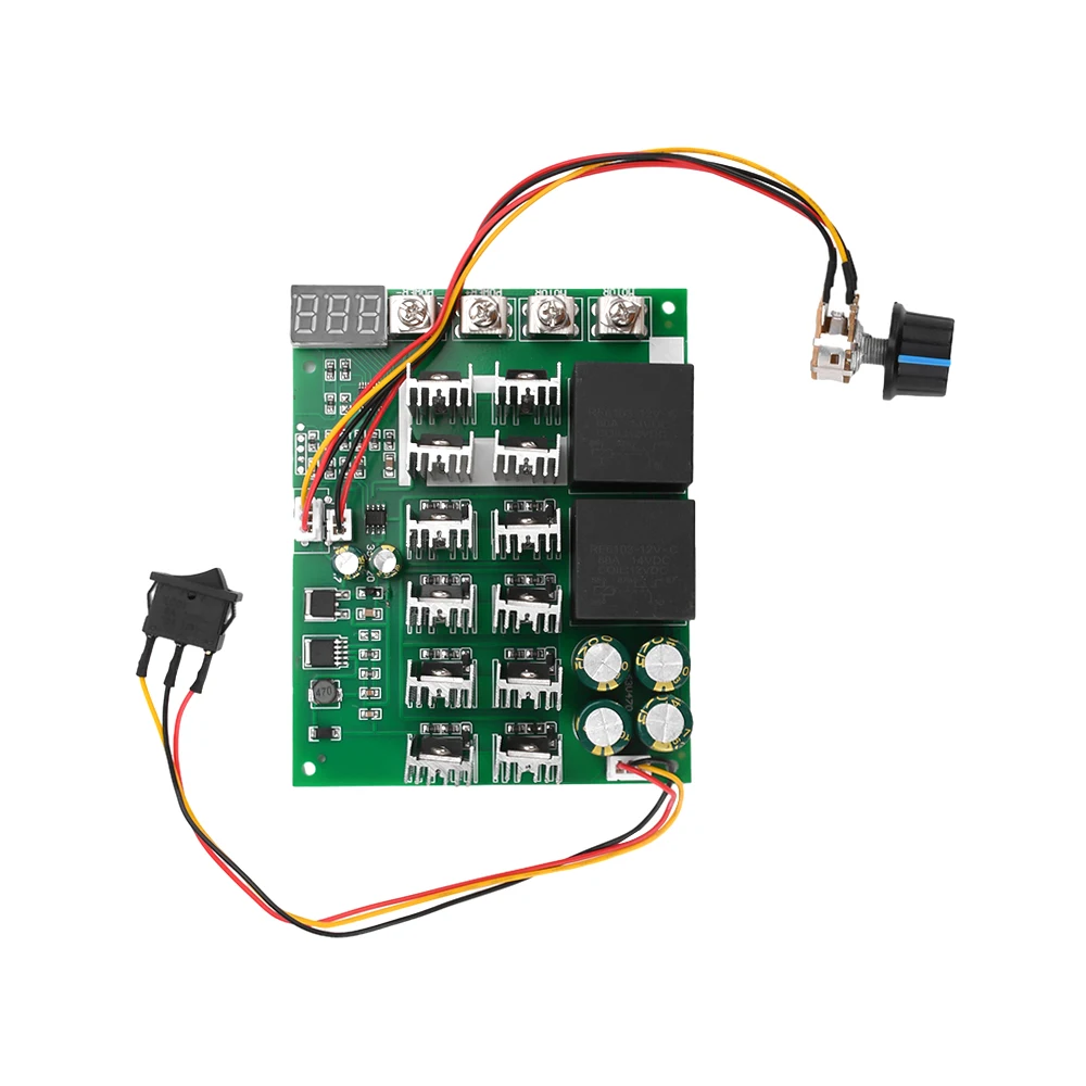 

60A 10-55V светодиодный цифровой дисплей ШИМ-регулятор скорости, модуль вперед и назад 0 ~ 100% регулируемый регулятор скорости двигателя постоянного тока 12 В 24 В