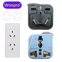 Argentina AU NZ China Uruguay Travel Adapter Type I Standard Convert World Plug AC250V 10A With Mian On/Off Switch Wonpro