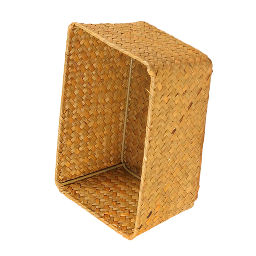 

Rattan Storage Basket Handmade Natural Woven Organizing Box For Home Desktop Tea Cake Snacks Candy Dried Fruit