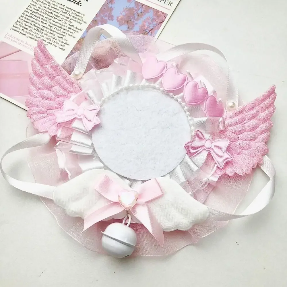Portable Kawaii 58mm Can Badge Cover Handmade Korean Style Badge Displaying Case Lace Wings Bow Badge Organizer Girls