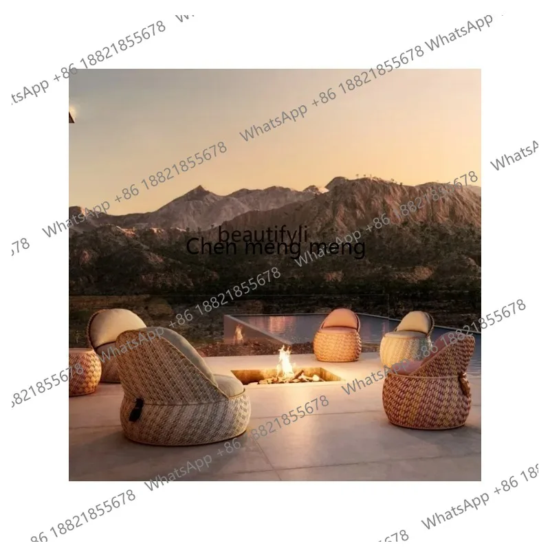 

New Arrivals new GY Art Sofa Outdoor Rattan Creative Chair Outdoor Garden Hotel Courtyard Leisure Outdoor Balcony Combination Sm