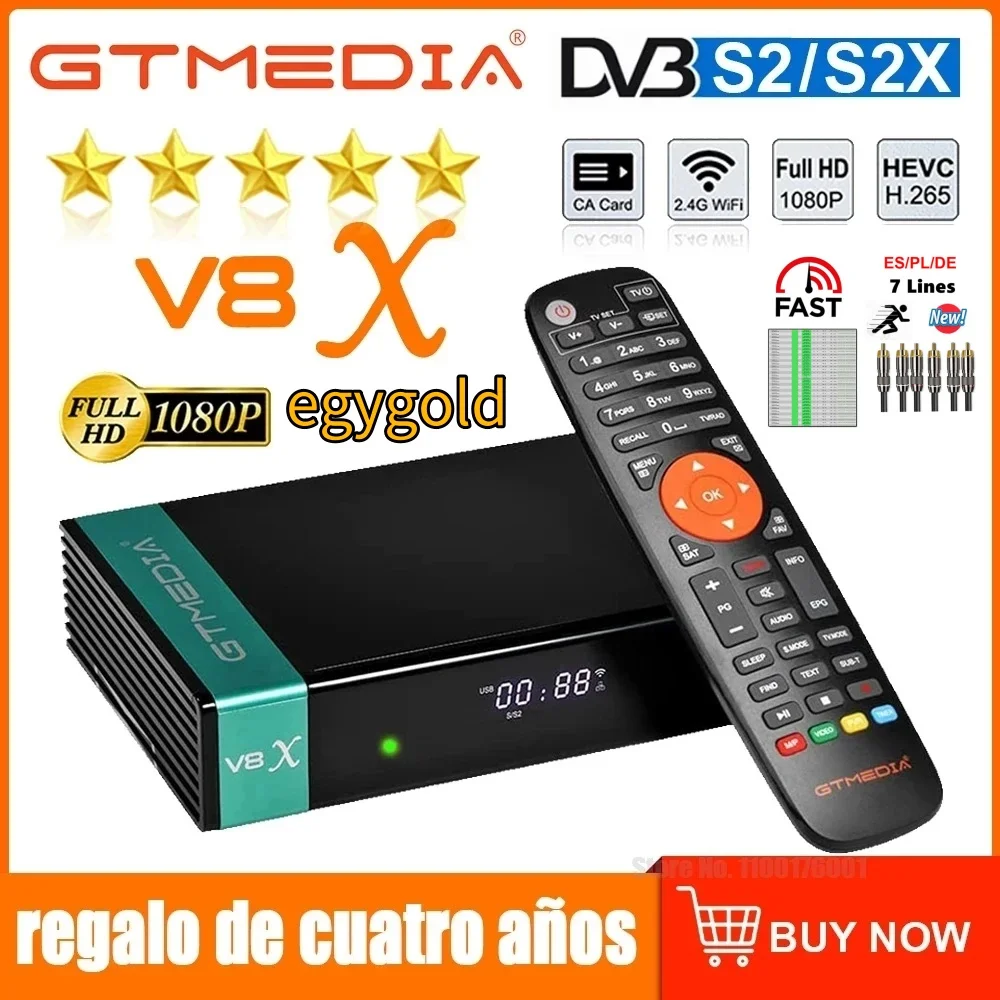 NEW GTMEDIA GT Combo 4K 8K Android 9 Smart TV BOX DVB-S2 T2 Cable Satellite Receiver Built In Wifi support ccam,stock in poland