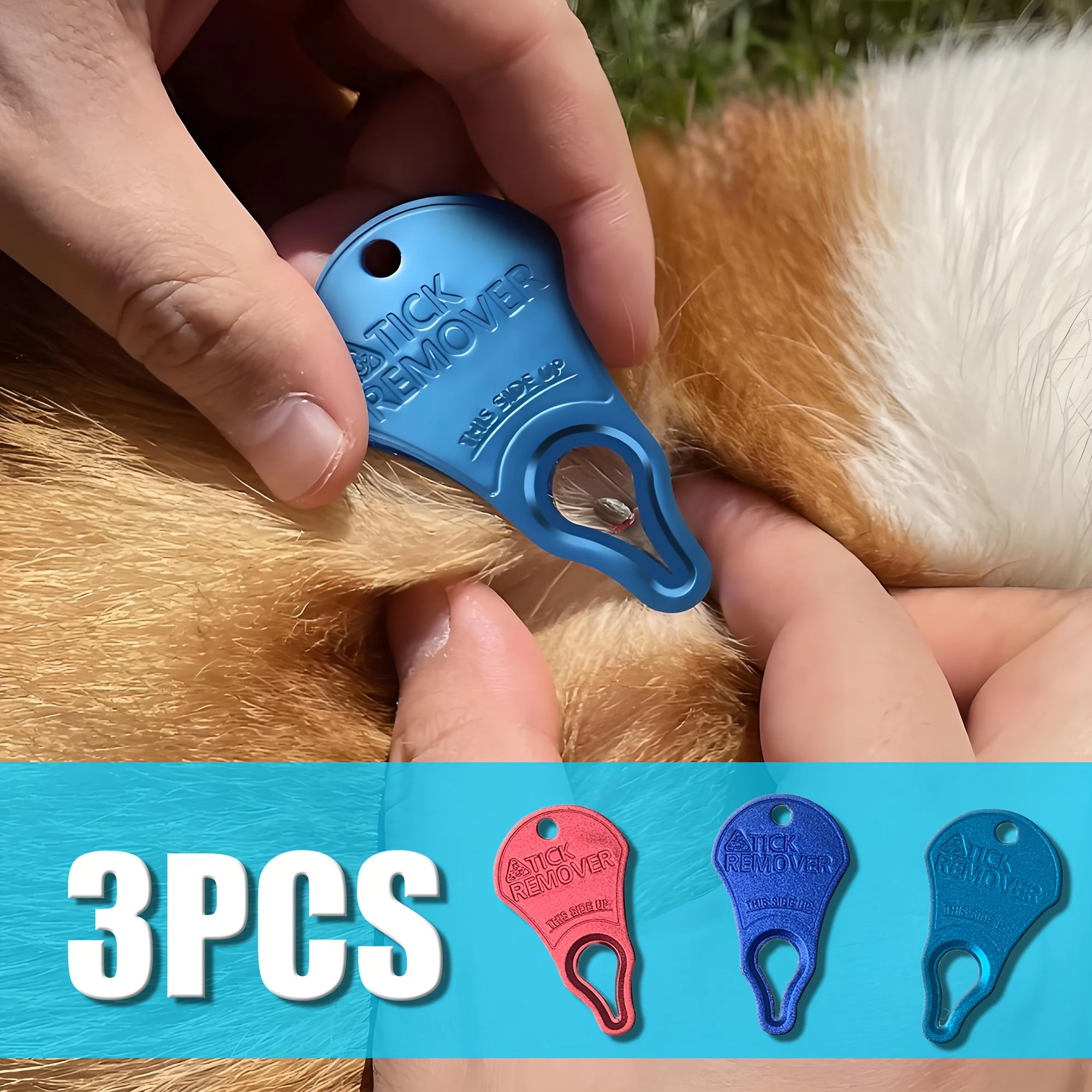 Tick Remover Tool for Dogs Cats Humans Safe Flea Removal Hook Portable Easy No Pain  Essential Tools for Outdoor Activities