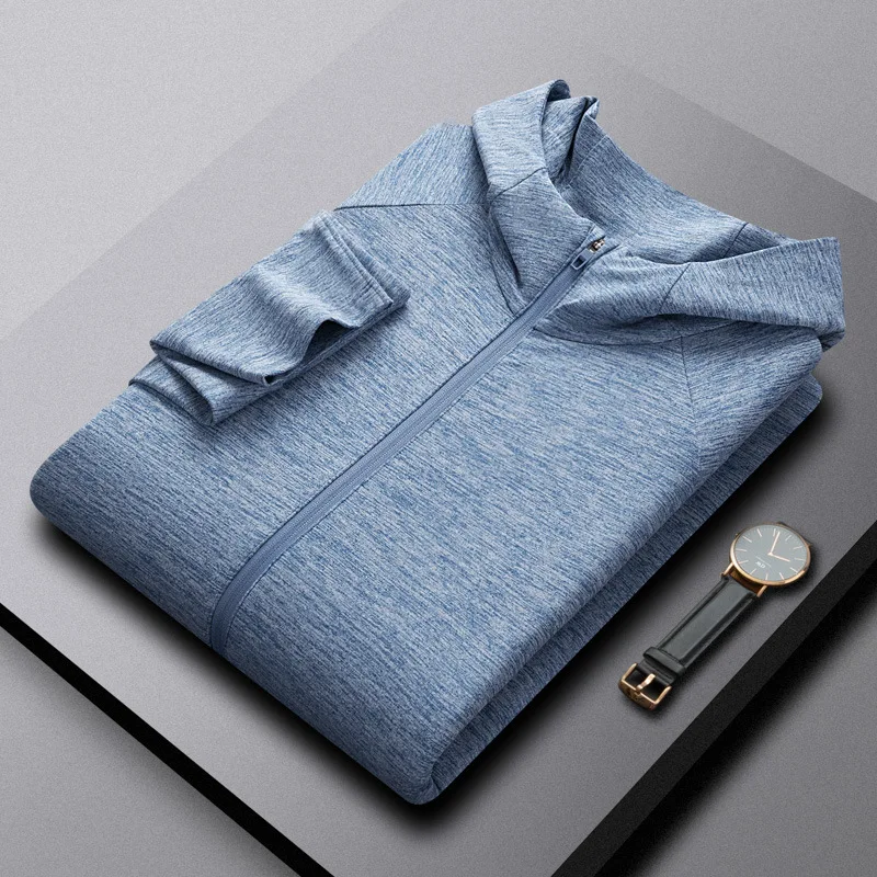 

250G Pima Cotton High Luxury Lightweight Cationic Warm Outdoor Sports Men's Casual Long Sleeve Zipper Hoodie