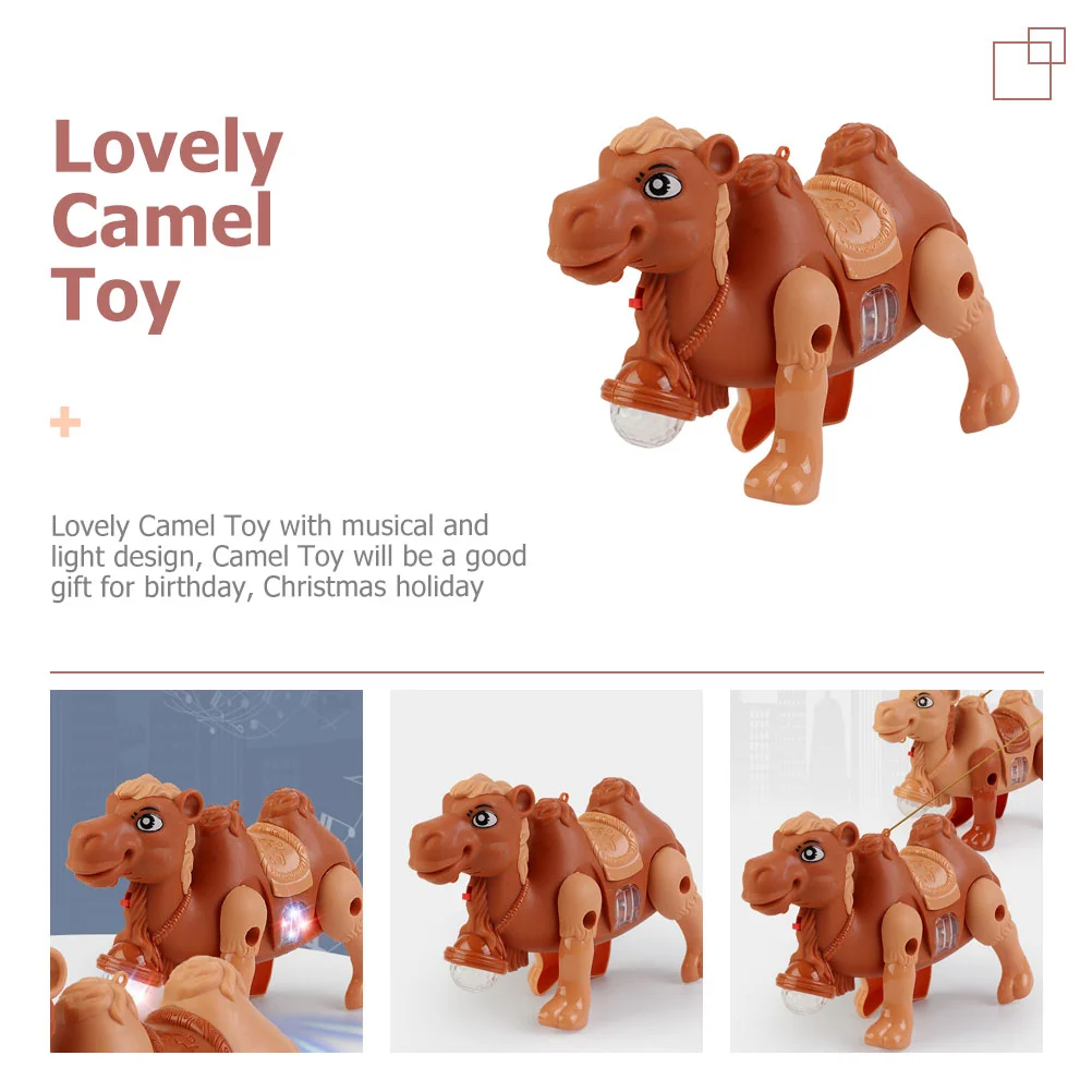 Leash Walking Toy Luminous Camel Model Cartoon Toys Decorative Electronic Component Electric Animal Toddler Lovely