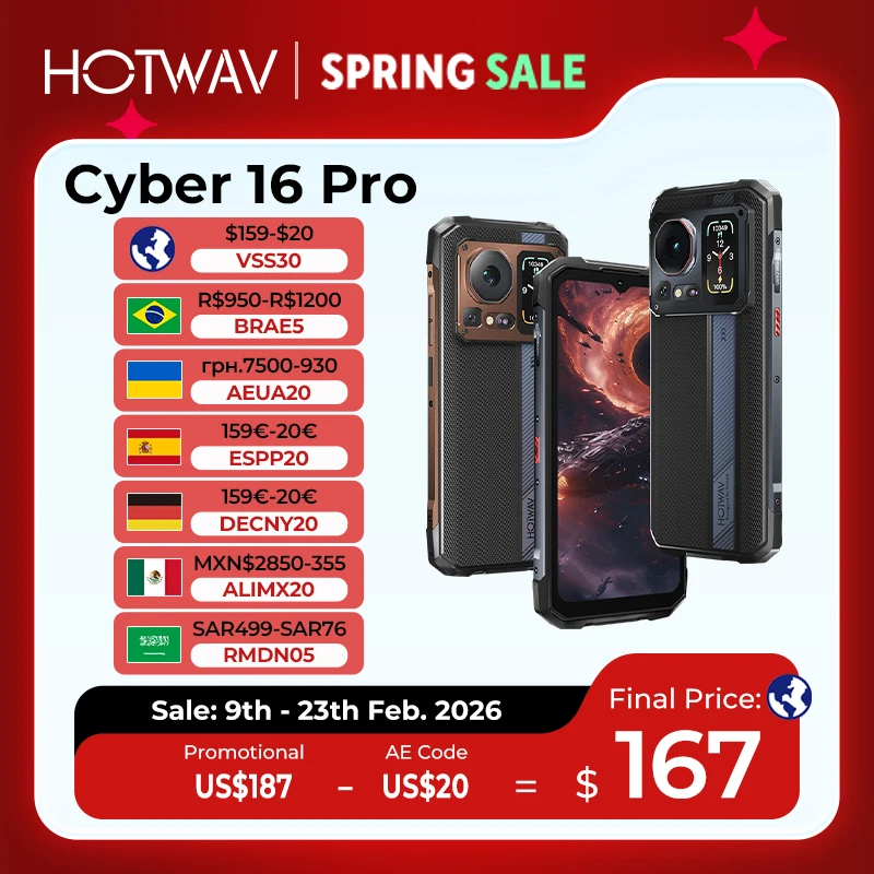 

Прочный телефон HOTWAV Cyber 16 Pro G100, 108 МП, мобильный телефон, 6,6-дюймовый FHD + 2K-дисплей, 8 ГБ, 512 ГБ, смартфон, мобильный телефон Android 15