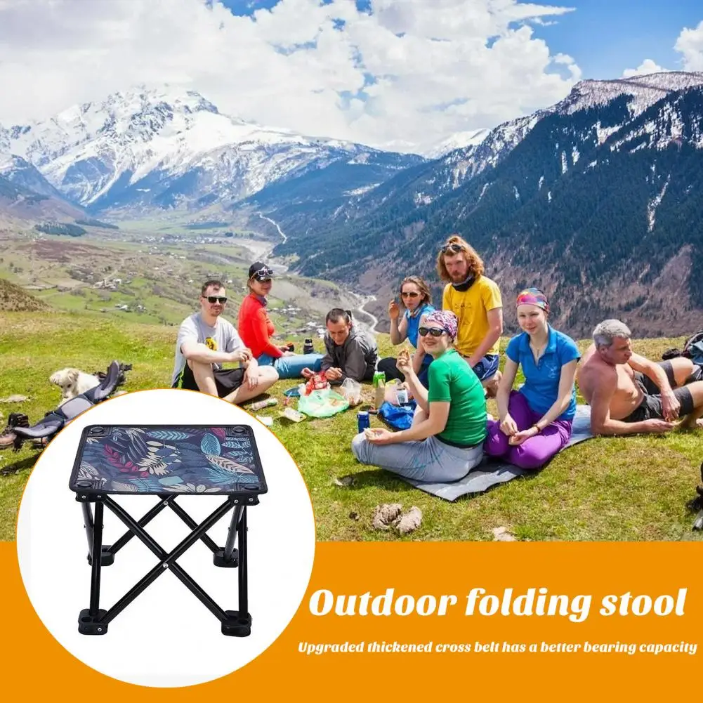 Portable Folding Chair High Stability Strong Load-bearing Ultralight Outdoor Beach Picnic Stool Camping Supplies